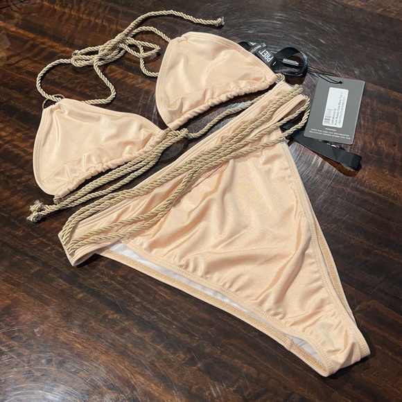 Nude Strappy Rope Bikini Set - Picture 5 of 5